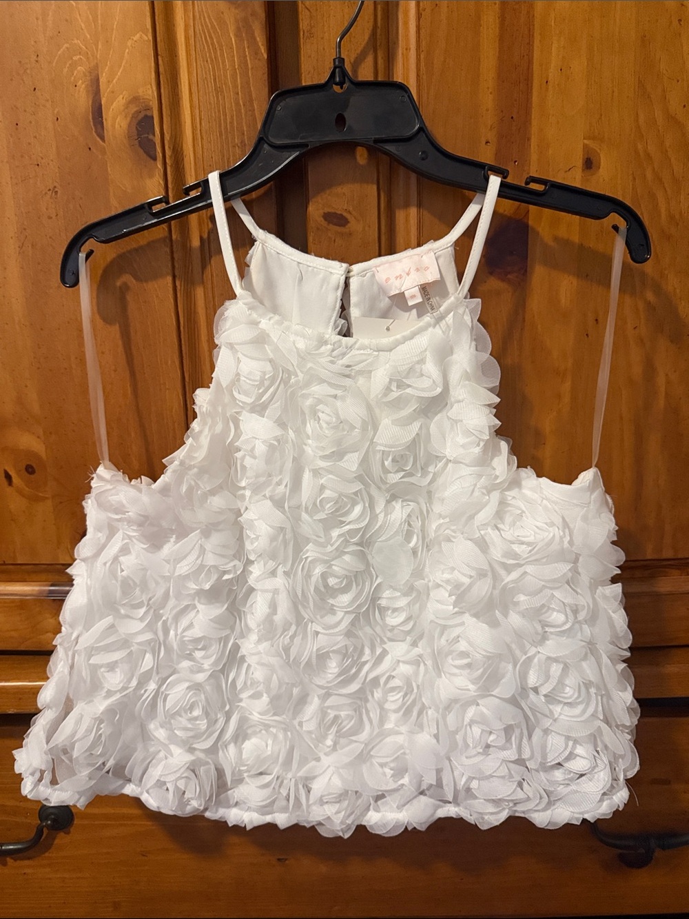 entro White Rosette Halter-Style Floral Top